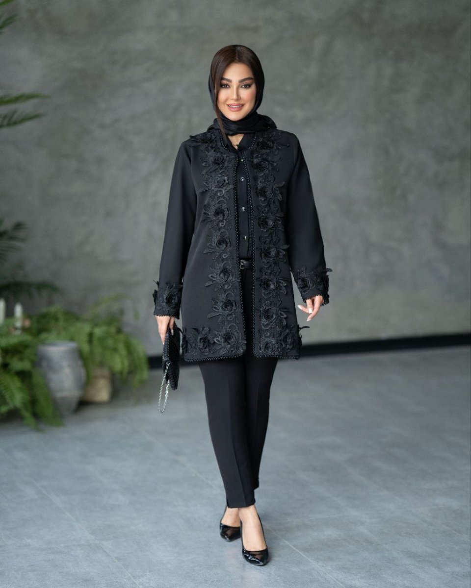 تصویر  مانتو زنانه مازراتی مدل مهسا کد 1508