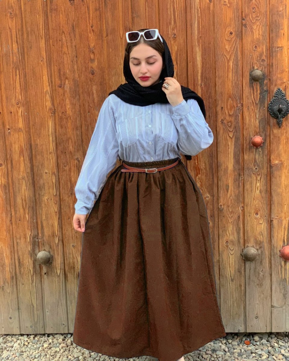 تصویر  دامن زنانه کرپ اسر
