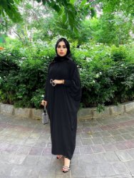 تصویر  مانتو عبایی الیزه یاقوت