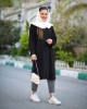 تصویر  مانتو زنانه دانشجویی مدل ابر