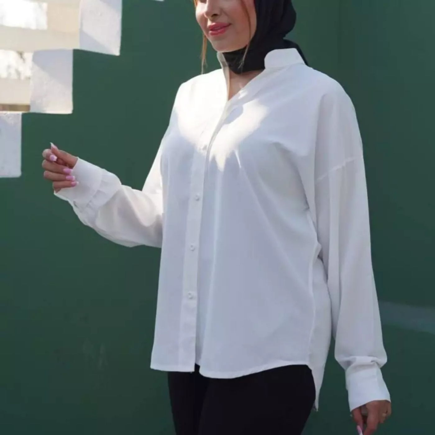 تصویر  شومیز سفید زنانه پوپلین DASH