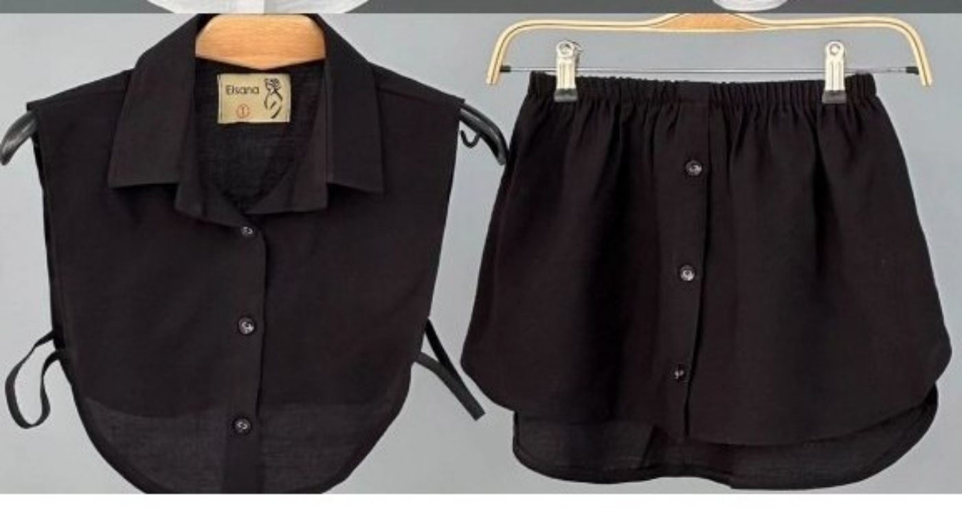 تصویر  یقه فیک و دامنک پرشیا 