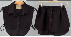 تصویر  یقه فیک و دامنک پرشیا 