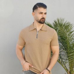 تصویر  تیشرت مردانه یقه زیپدار 4894