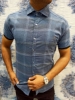 تصویر  پیراهن مردانه چهارخونه استین کوتاه۵
