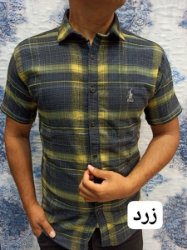 تصویر  پیراهن مردانه چهارخونه کوتاه ۳
