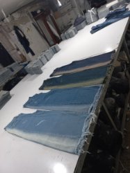 تصویر  شلوار جین زنانه واید شافل تینت ابی