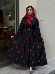 تصویر  پیراهن زنانه چیندار گیلاس