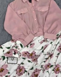 تصویر  شومیز سارافون زنانه ست دیبا