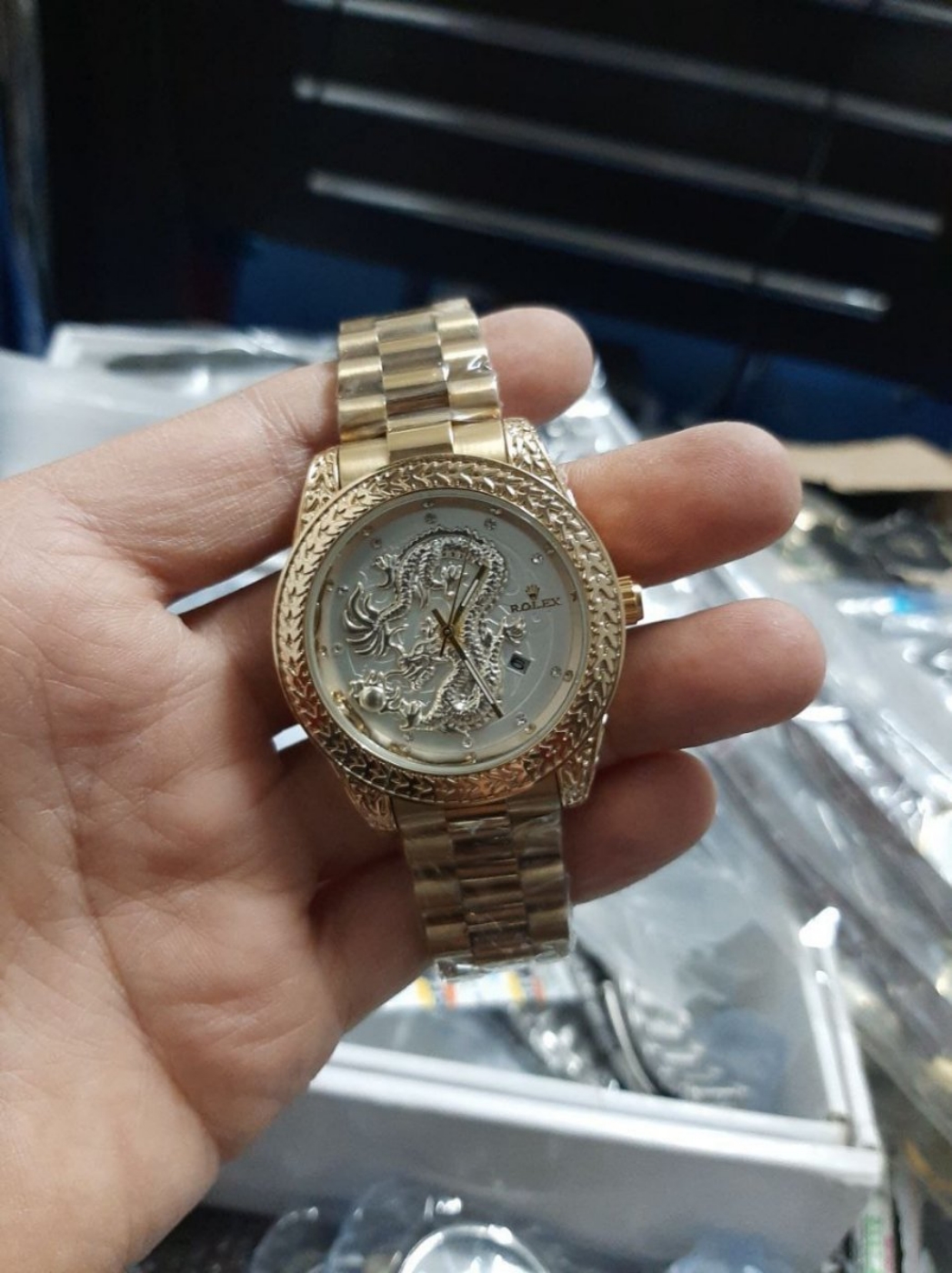 تصویر  ساعت مچی مردانه رولکس طرح دراگون