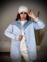 نمایش جزئیات برای  مانتو جین ژاکارد تصویر  مانتو جین ژاکارد