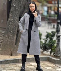 تصویر  پالتو جناغی استر دار یقه انگلیسی