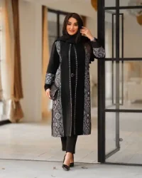 تصویر  مانتو زنانه مزونی مازراتی اطلس