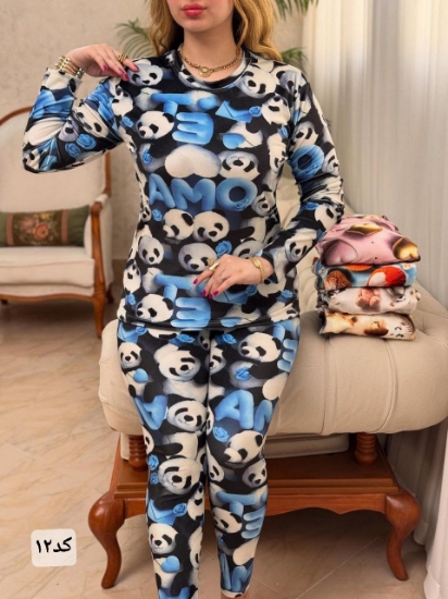 تصویر  بلوز شلوار ست مخمل روباهی