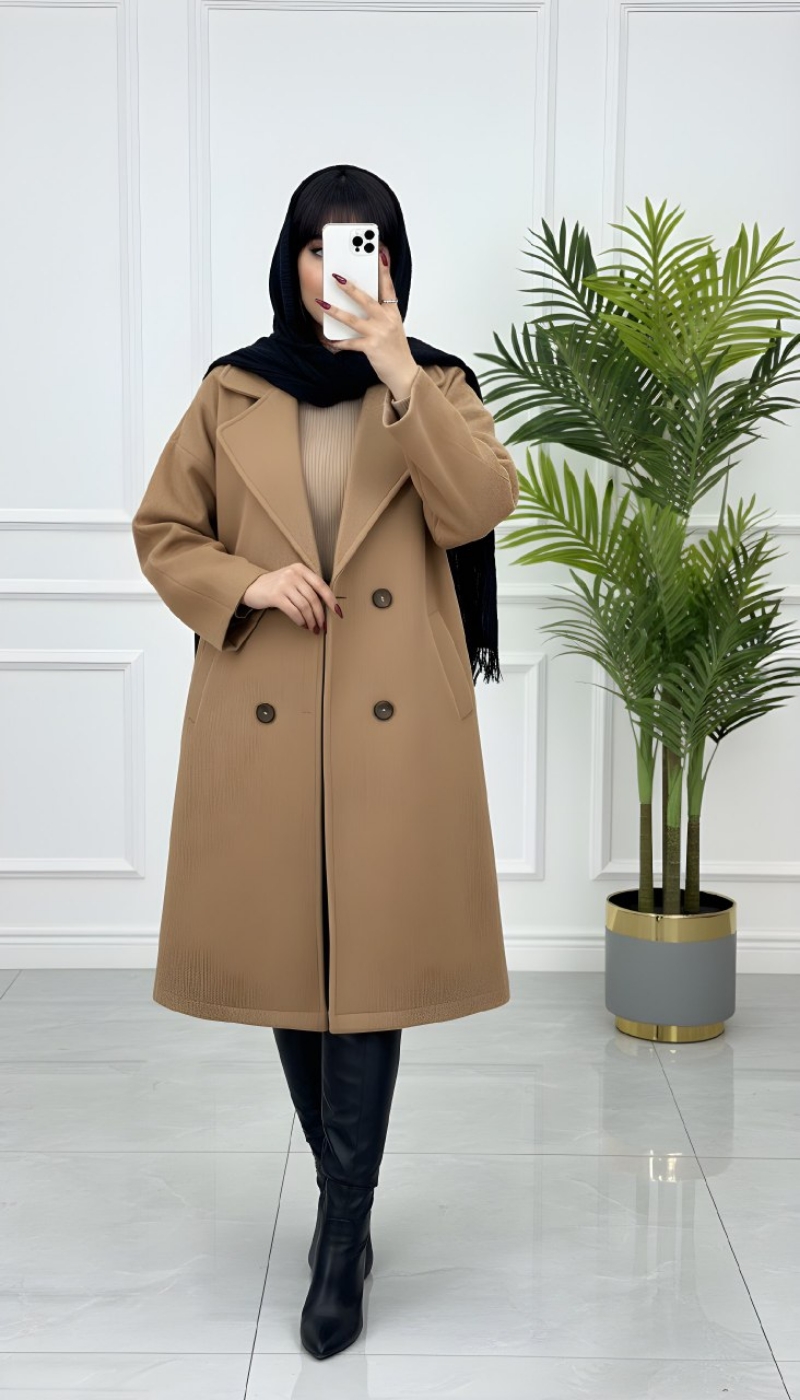 تصویر  پالتو فوتر بلند پرنسا