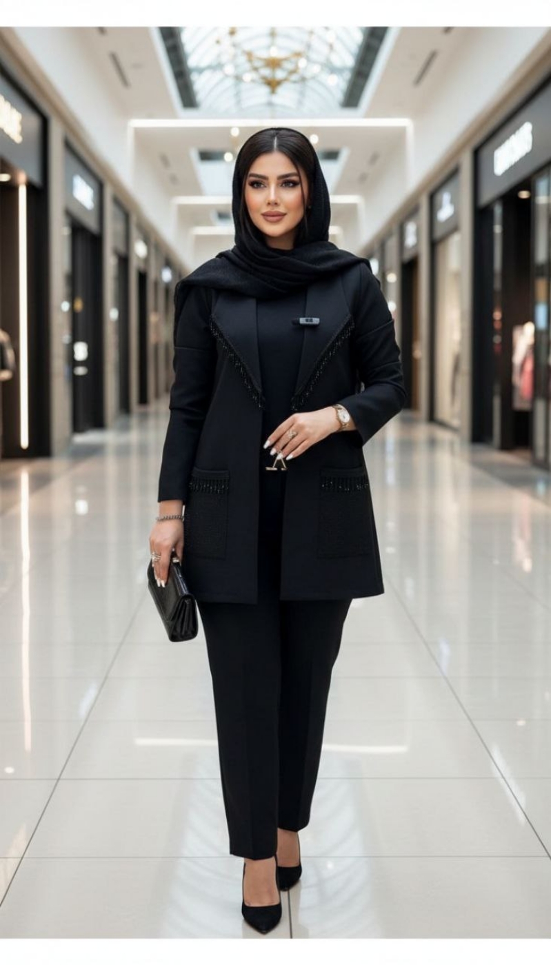 تصویر  مانتو کتی شیک و مجلسی یاقوت