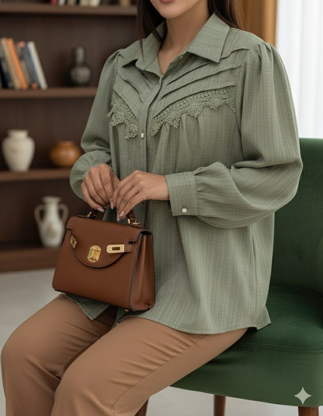 تصویر  شومیز زنانه کرپ آیوا رها