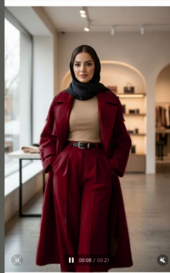 تصویر  پالتو شلوار ست زنانه فوتر ترند و کاربردی