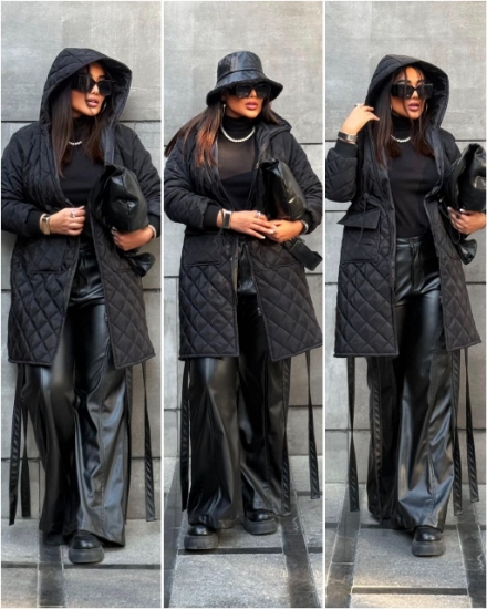 تصویر  کاپشن زنانه سیلیکونی امبردی