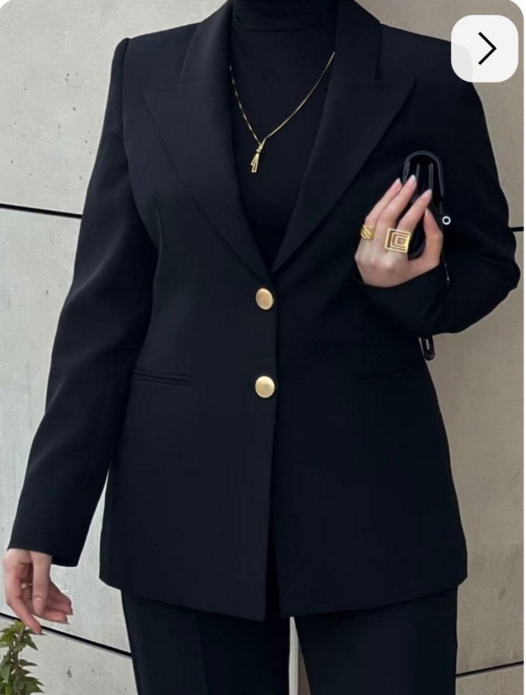 تصویر  کت تک مشکی زنانه مروا