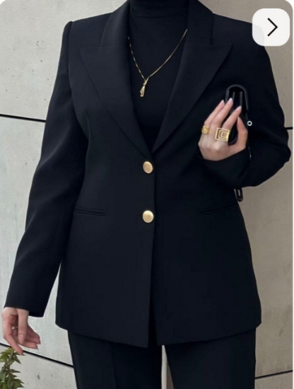 تصویر  کت تک مشکی زنانه مروا