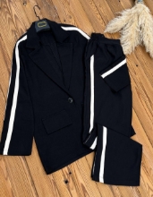 تصویر  کت و شلوار زنانه کتان اسپرت