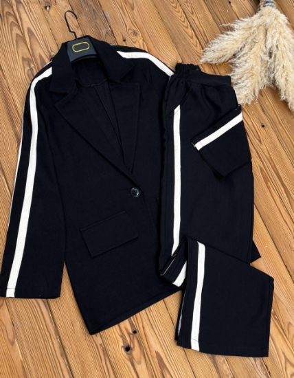 تصویر  کت و شلوار زنانه کتان اسپرت