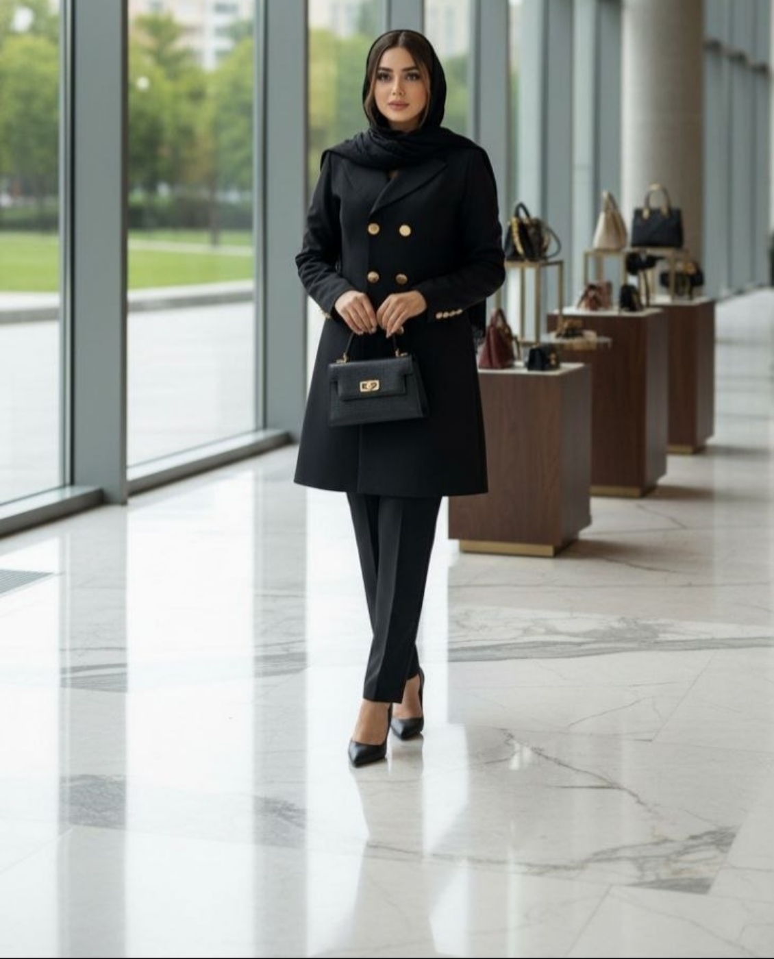 تصویر  مانتو شلوار اداری شبنم