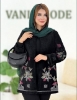 تصویر  کت زنانه مخمل گلدوزی
