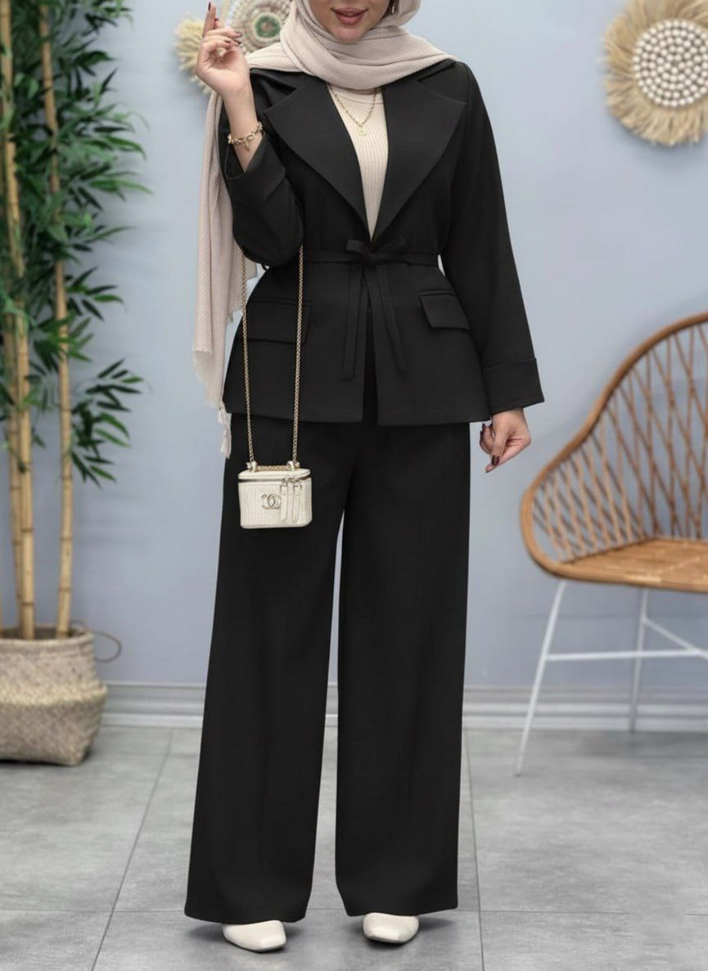 تصویر  کت و شلوار زنانه بزیاق مدل آوا
