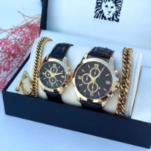 تصویر  ساعت سیتیزن بندچرمی مشکی صفحه مشکی