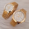 تصویر  ساعت زنانه و مردانه سیتیزن بند استیل طلایی صفحه سفید