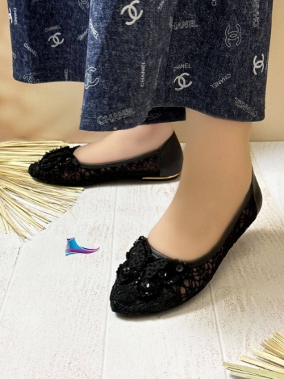 تصویر  کفش زنانه گیپور مجلسی کد 809