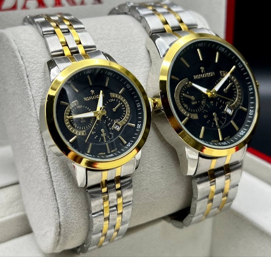 تصویر  ساعت مردانه رومانسون بند استیل دو رنگ