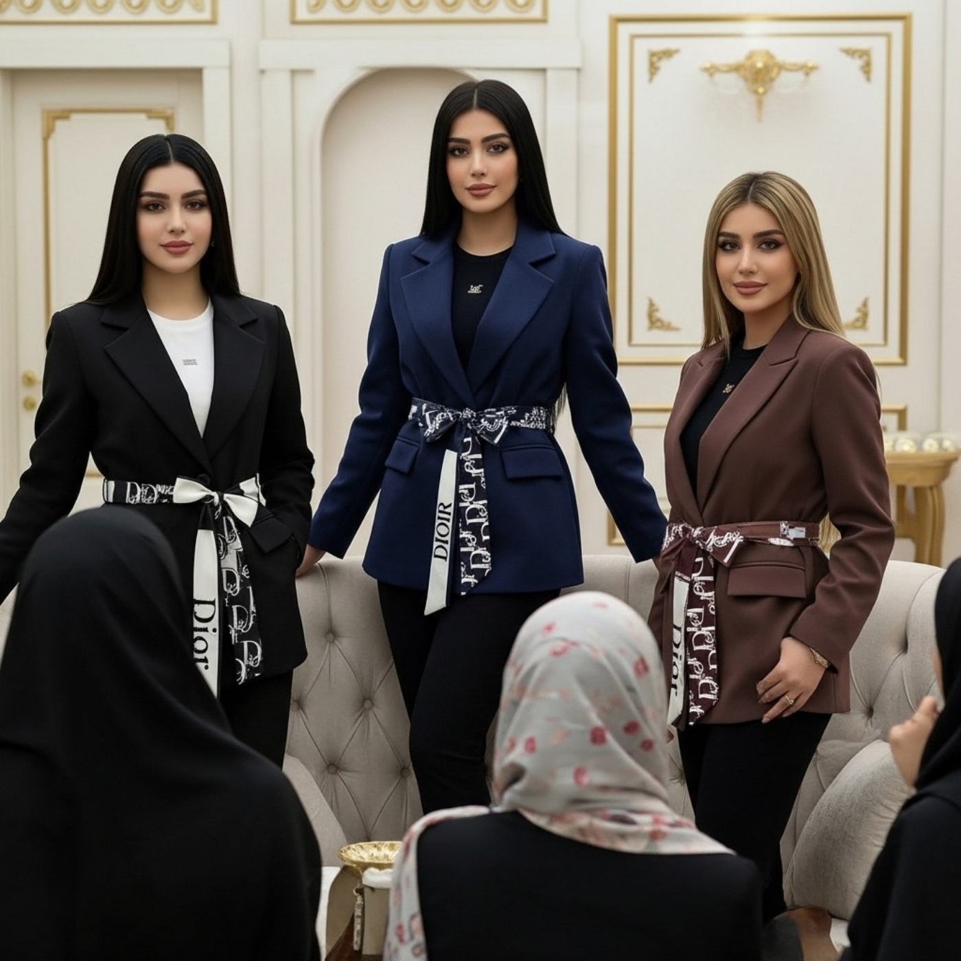 تصویر  کت تک دیور با کمربند