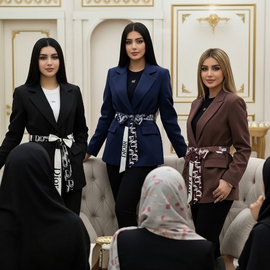 تصویر  کت تک دیور با کمربند