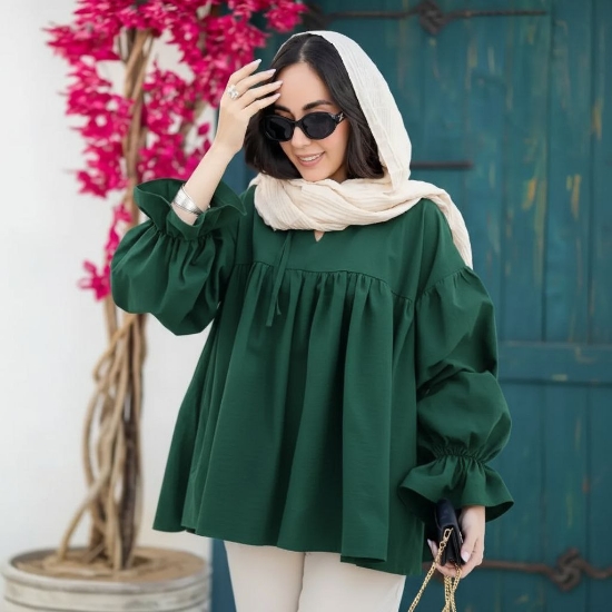 تصویر  شومیز مانتویی عروسکی پرنسا