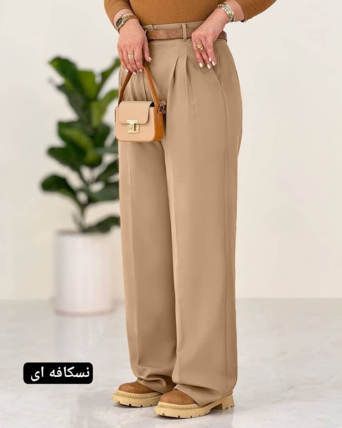 تصویر  شلوار بگ واید زنانه مازراتی