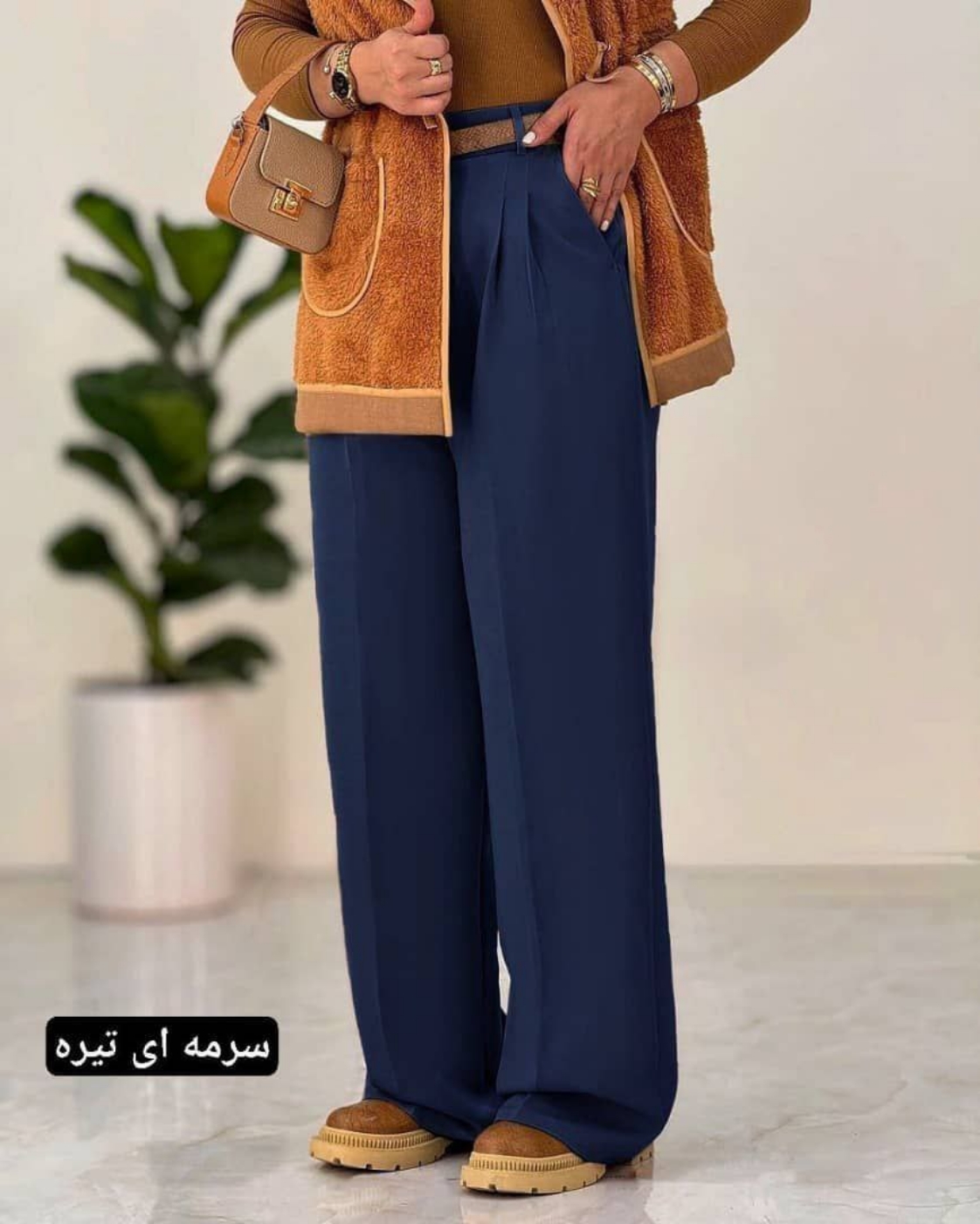 تصویر  شلوار بگ واید زنانه مازراتی