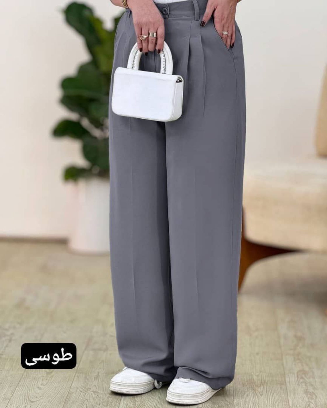 تصویر  شلوار بگ واید زنانه مازراتی