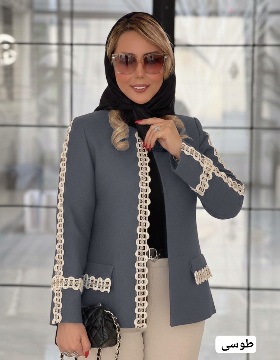تصویر  کت تک زنانه سپیده جنس بزیاق