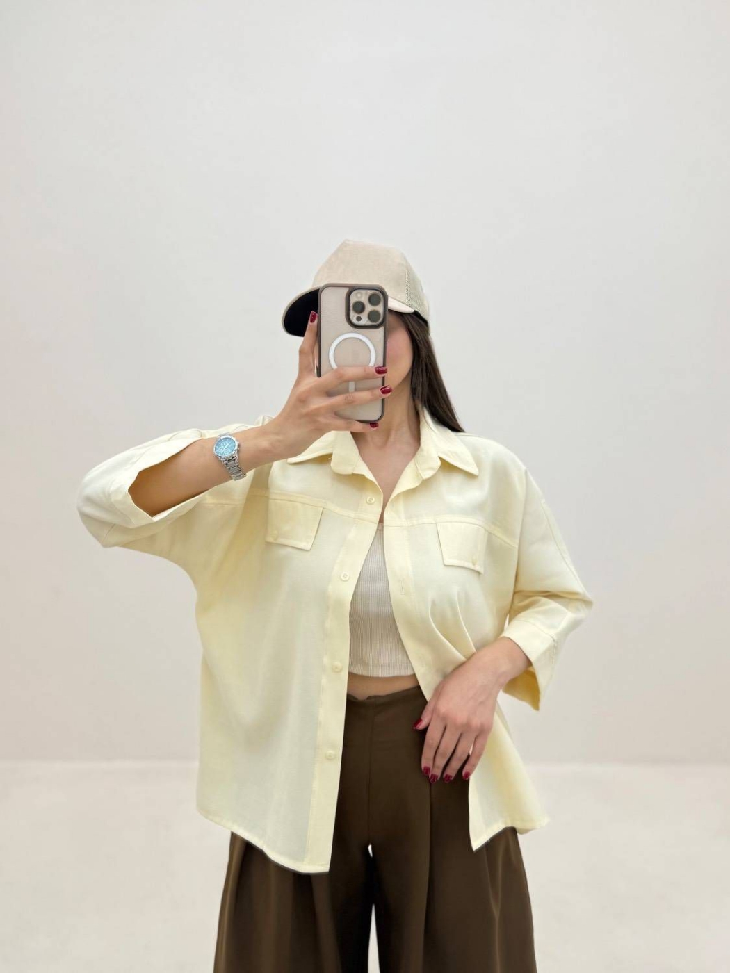 تصویر  شومیز زنانه پری سیلک آگلونما