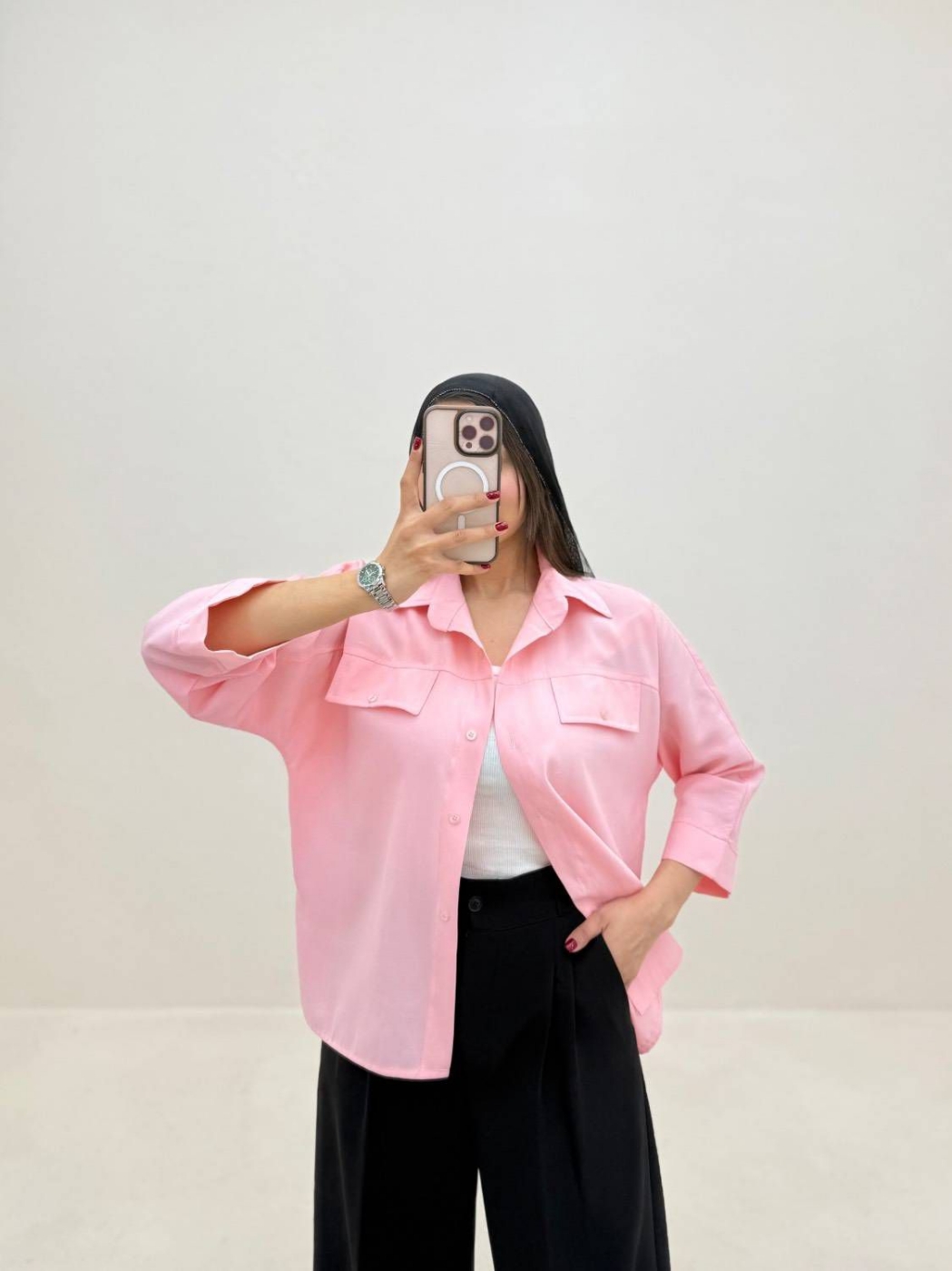 تصویر  شومیز زنانه پری سیلک آگلونما