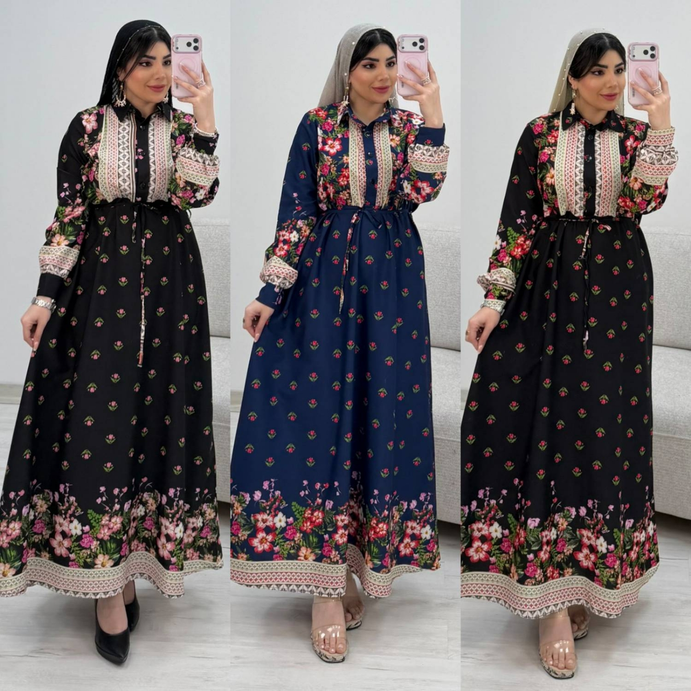 تصویر  پیراهن ساحلی زنانه فلور نخ لاله