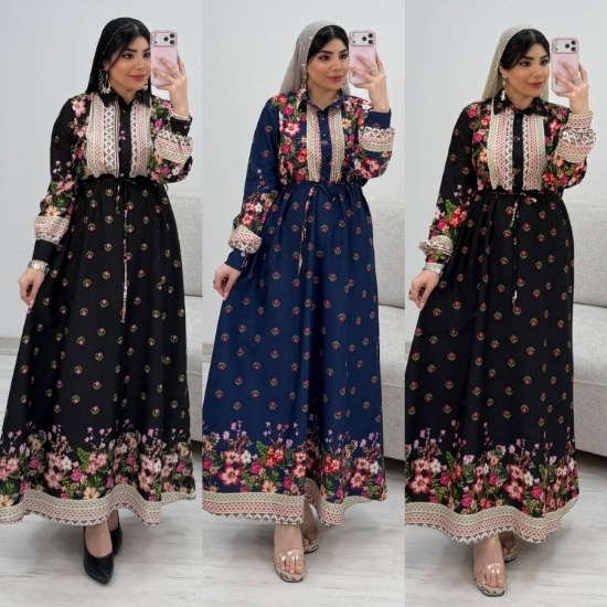 تصویر  پیراهن ساحلی زنانه فلور نخ لاله