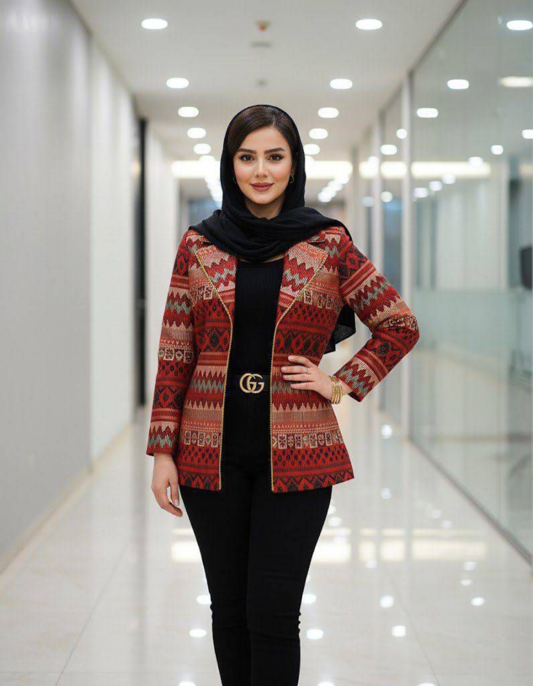 تصویر  مانتو زنانه تافته مدل شقایق ۲