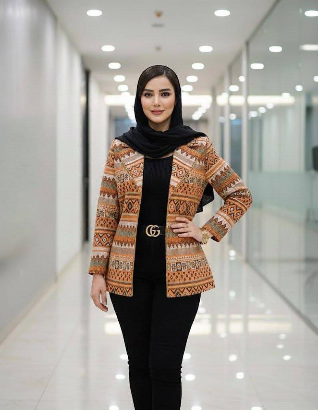 تصویر  مانتو زنانه تافته مدل شقایق ۲