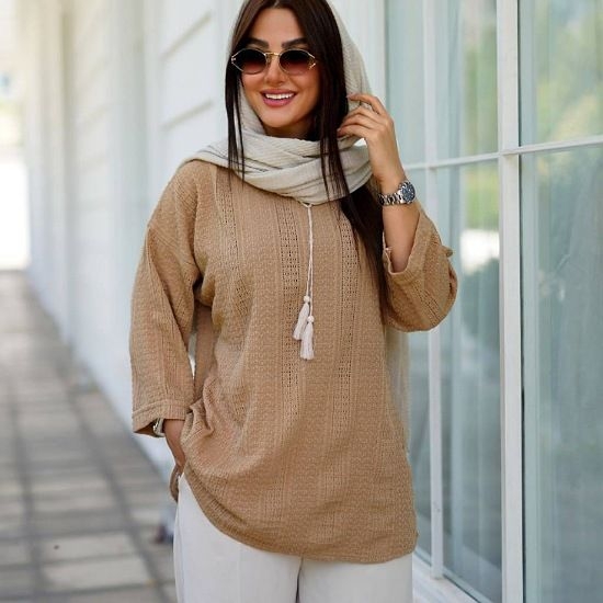 تصویر  شومیز زنانه مراکشی جلو بسته مدل نسیم