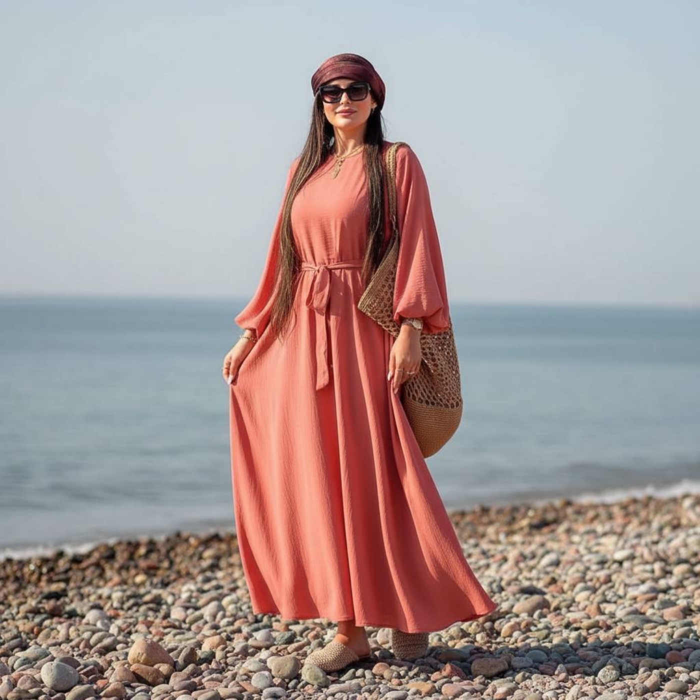 تصویر  پیراهن ساحلی آنا