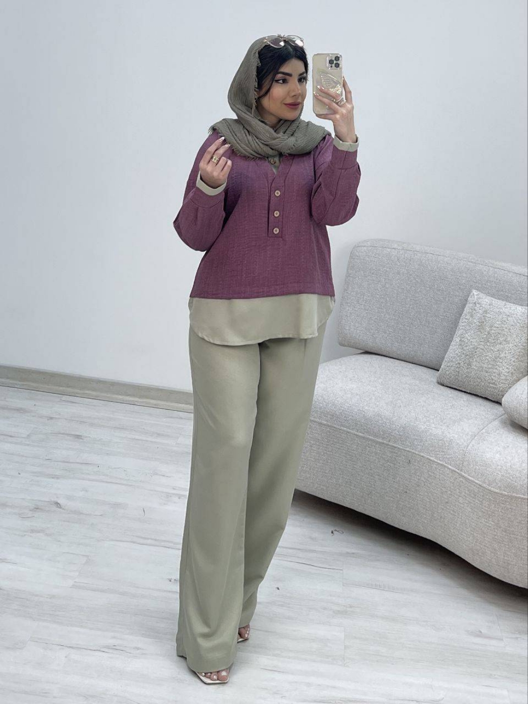 تصویر  شومیز شلوار ست شانتون صنم